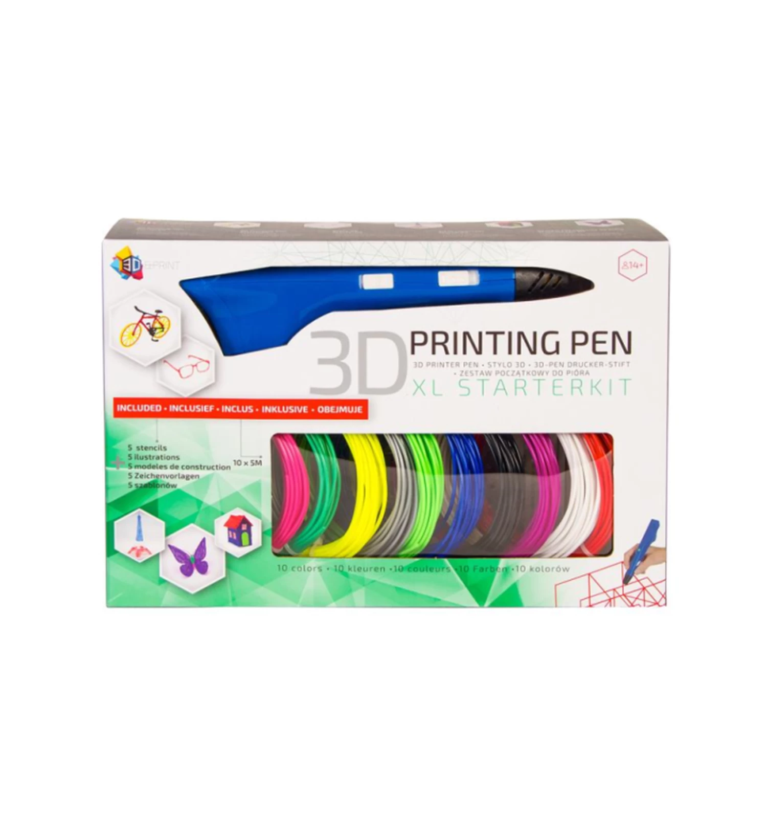 3D Printpen XL Starterkit Met 10 Kleuren Filament