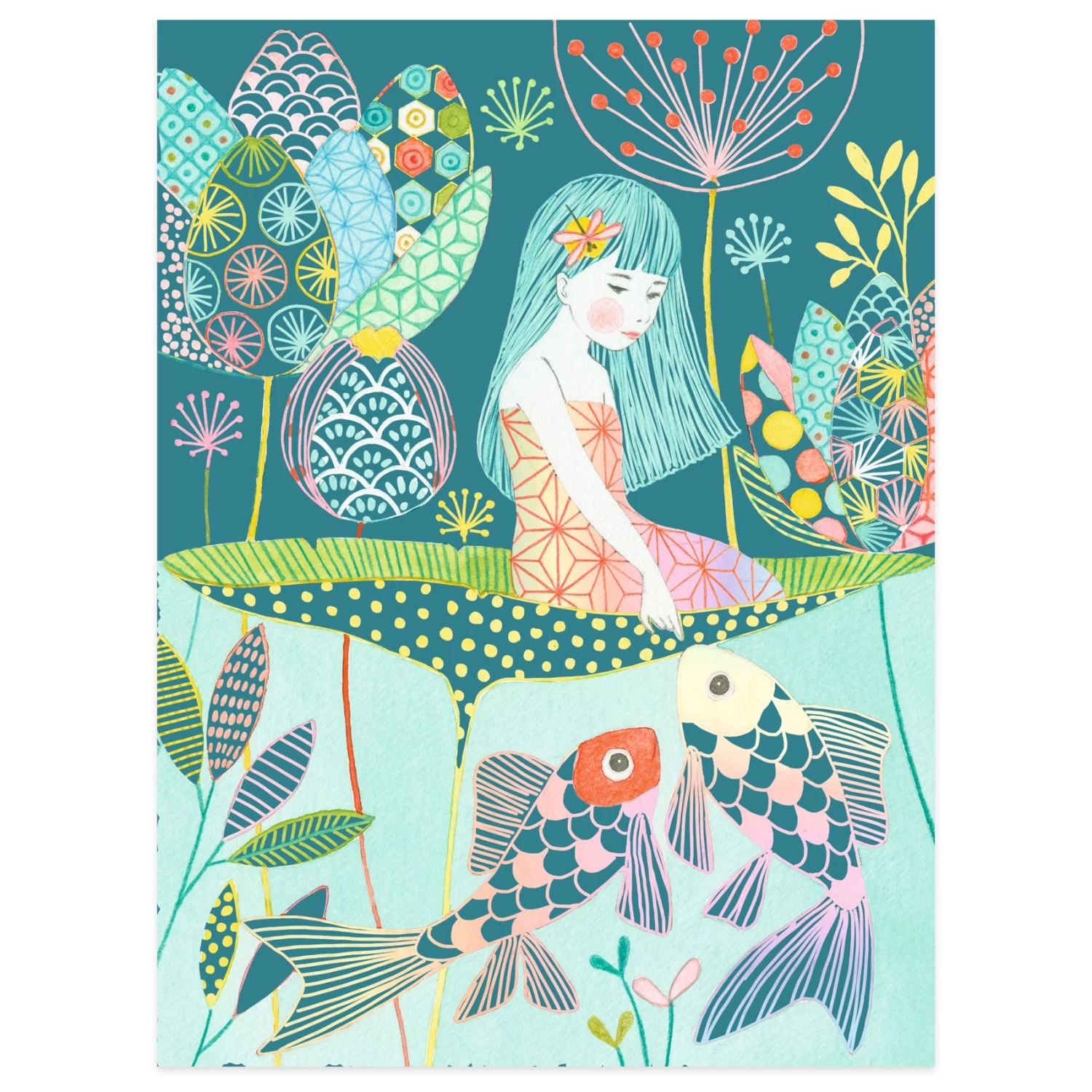 Djeco Kraskaarten De Vijver Knutselset - Afbeelding 3