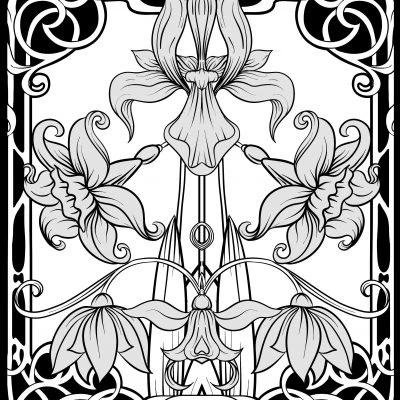 Glitter Kleurboek Night Flowers - Afbeelding 6