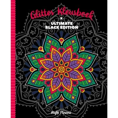 Glitter Kleurboek Night Flowers