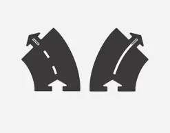 WaytToPlay Rubber Baandelen Bochten 45 Graden 2 Pc