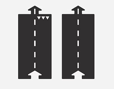 WayToPlay Rubber Autobaanstukken Recht 2pc - Afbeelding 2