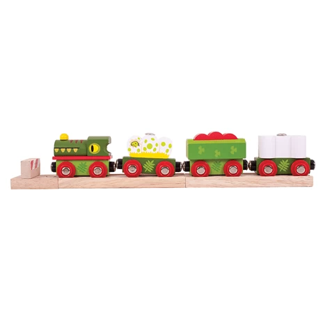 BigJigs BJT465 Houten Trein Dinosaurus