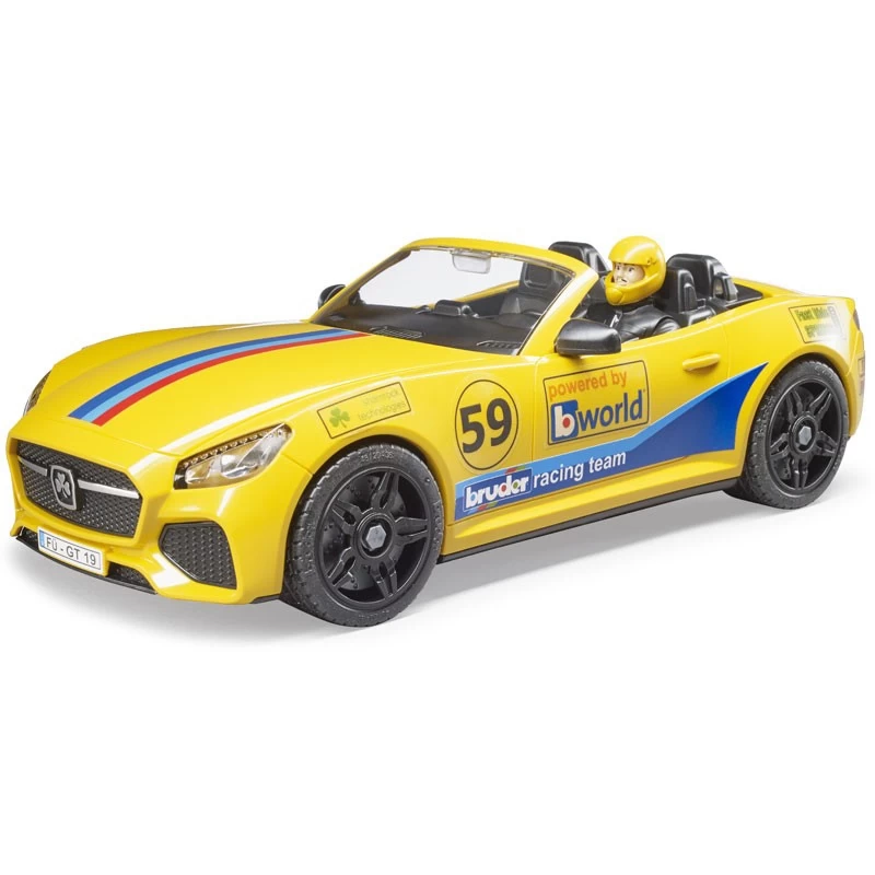 Bruder 02504 RAM-2500 Incl Autotransporter En Racing Roadster - Afbeelding 5