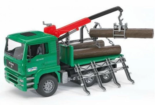 Bruder 2769 Houttransport Vrachtwagen MAN Met Kraan - Afbeelding 2