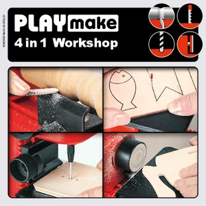 PLAYmake 4 In 1 Houtbewerkingsmachine Houtdraaibank - Afbeelding 9
