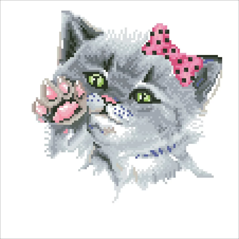 Diamond Dotz Eye Spy Kitty Diamond 40x40cm. DiamondPainting - Afbeelding 2