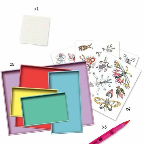 Djeco Kleur- En Knutselset Insectenkabinet - Afbeelding 2