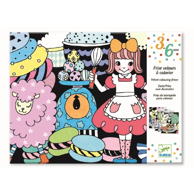 Djeco Fluwelen Kleurplaat Sweet-Parade Knutselset