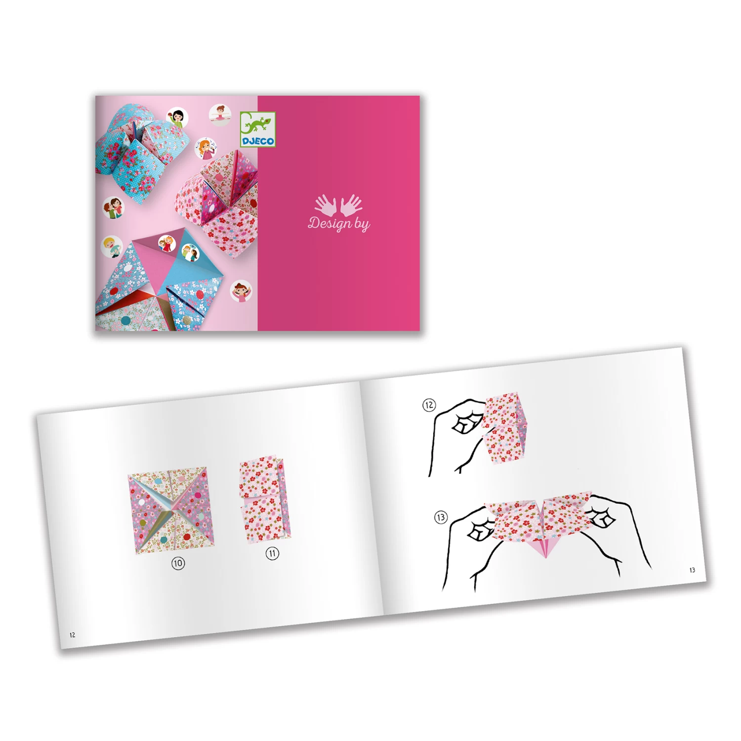 Djeco Origami β Vogelspel Bloemen Knutselset - Afbeelding 2