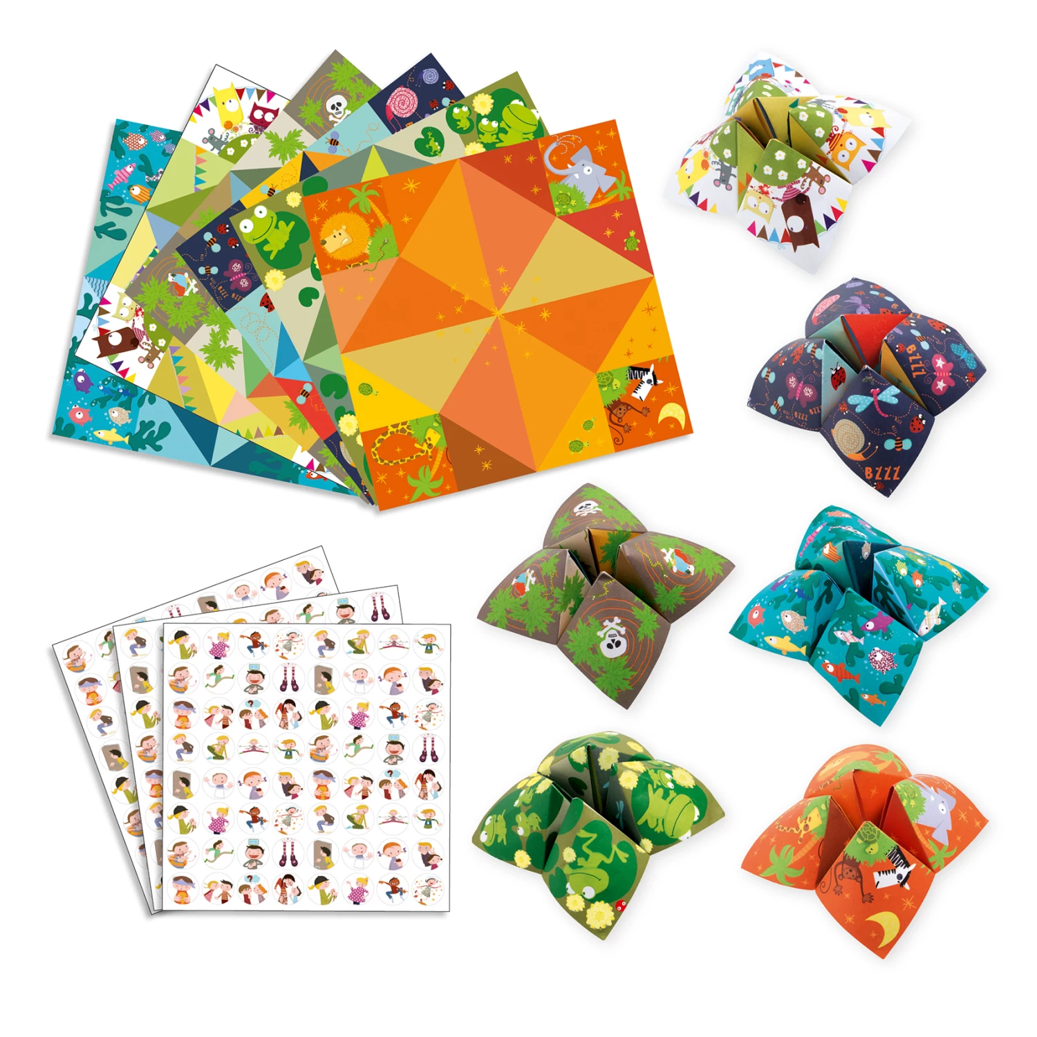 Djeco Origami Vogelspel-Dieren Knutselset - Afbeelding 3