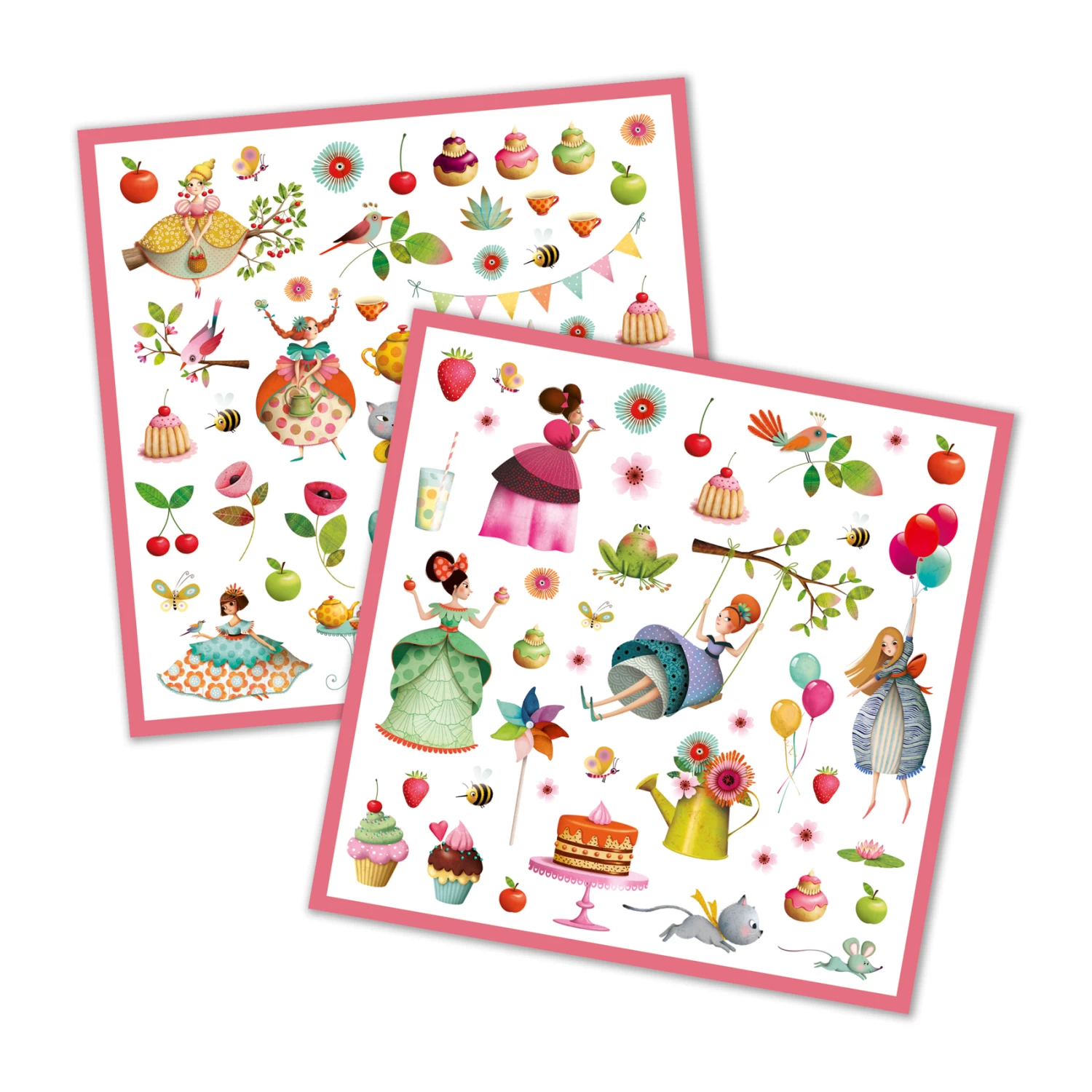 Djeco Stickers Thee-drinken-met-prinsessen 160-stuks - Afbeelding 2