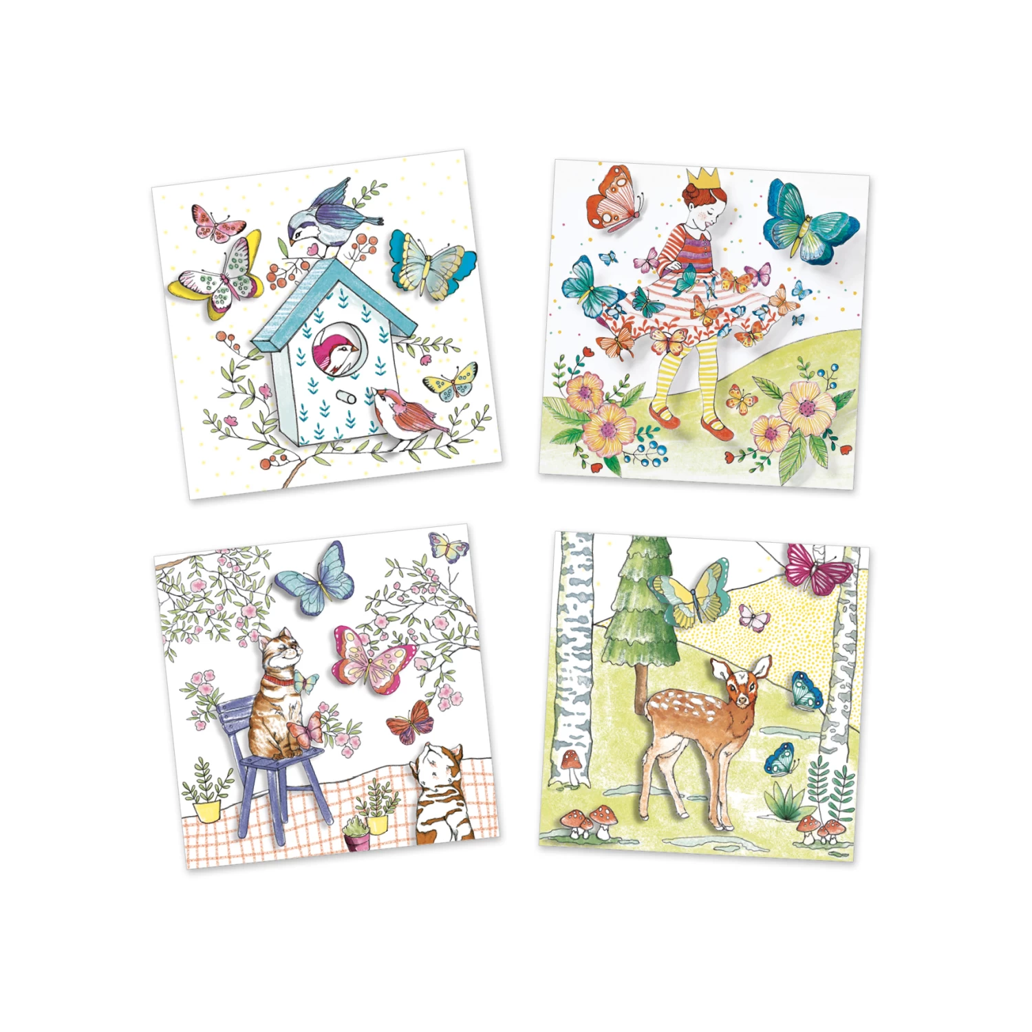 Djeco Kleurplaten-met-verrassing Vlindermeisje Knutselset - Afbeelding 3