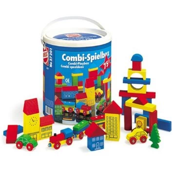 Blokkenset HEROS Combi-speelbox 75-delig - Afbeelding 3