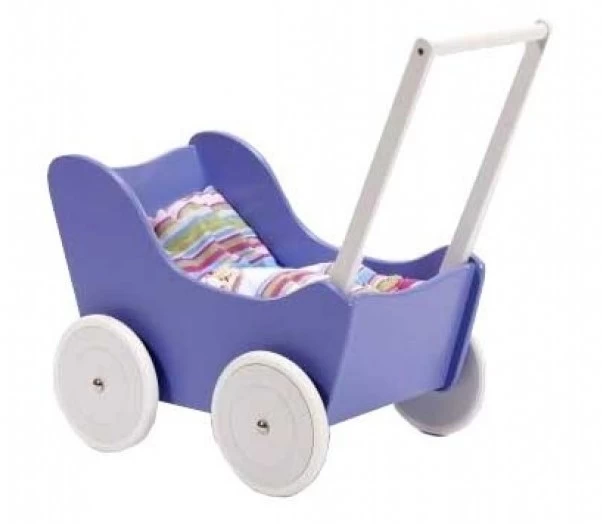 Houten Poppenwagen Purple - Afbeelding 2