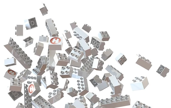 Hubelino Set Witte Bouwstenen 105-delig - Afbeelding 3