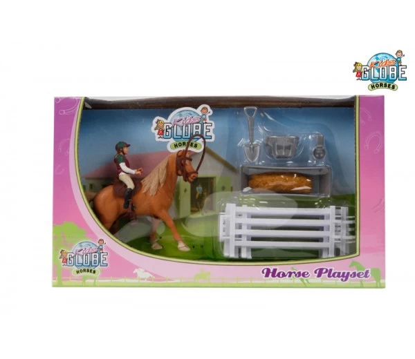 Speelset Paard Met Ruiter En Accessoires Kidsglobe - Afbeelding 2