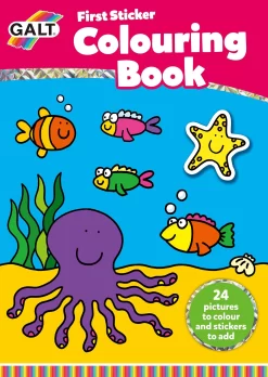 Eerste Kleurboek Met Stickers First Sticker Colouring Book