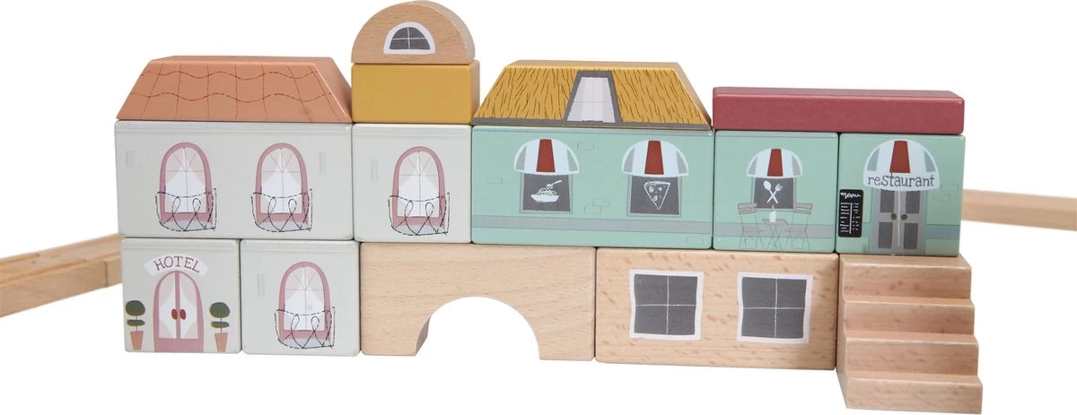 Little Dutch LD4493 Blokkenstad Uitbreiding Railway - Afbeelding 4