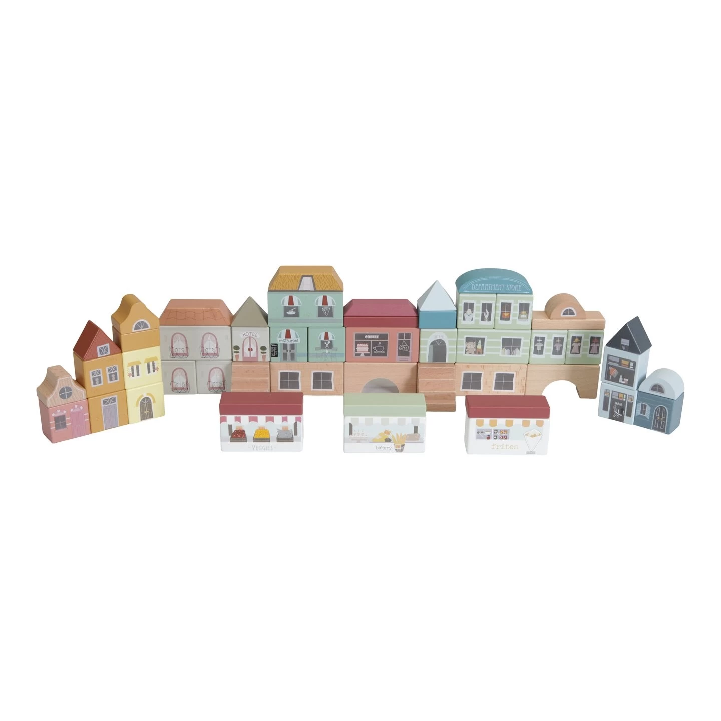 Little Dutch LD4493 Blokkenstad Uitbreiding Railway