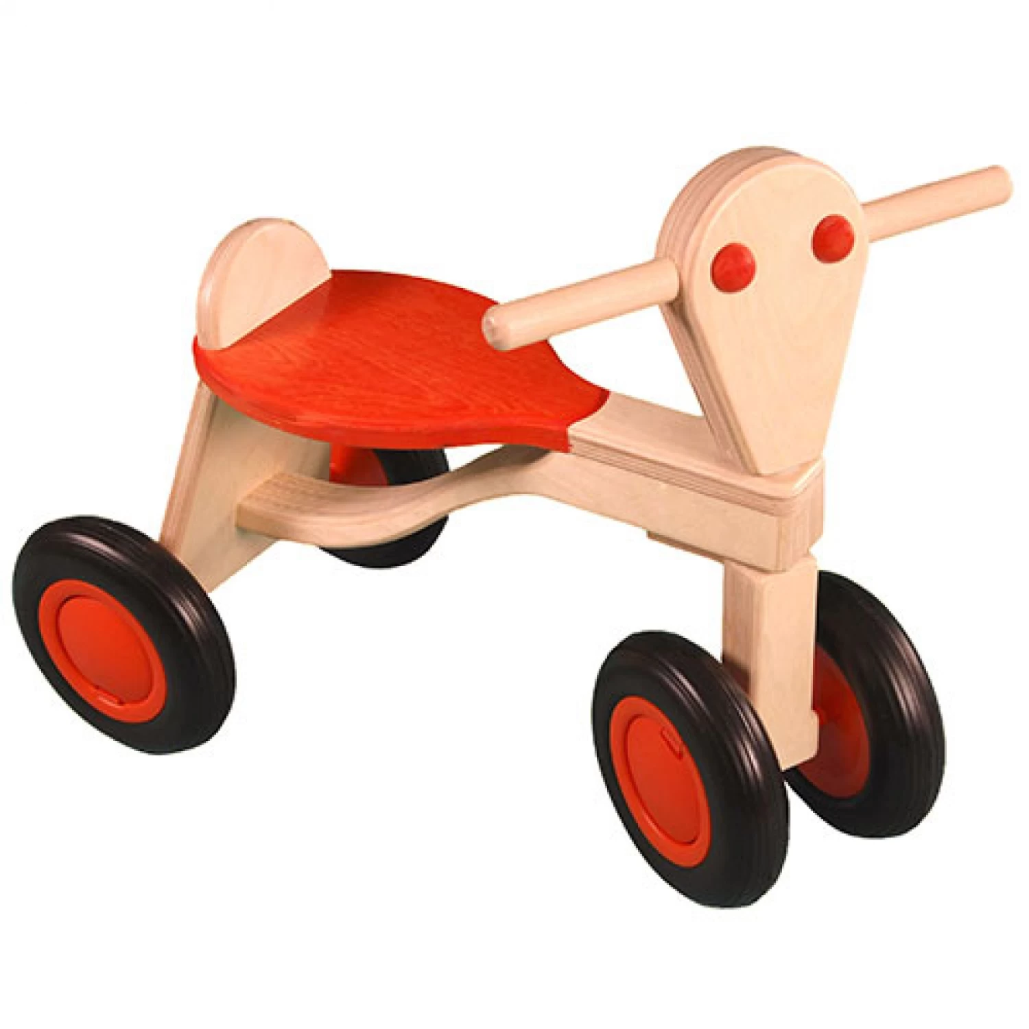 Van Dijk Toys Loopfiets Oranje Berkenhout - Afbeelding 2