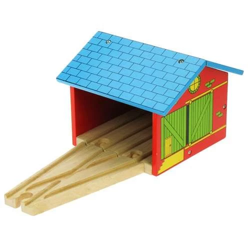 BigJigs BJT160 Rail Remise Voor 2 Treinen - Afbeelding 2