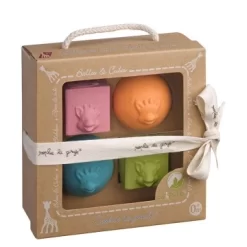 Sophie De Giraf So Pure Set Met 2 Ballen En 2 Blokken