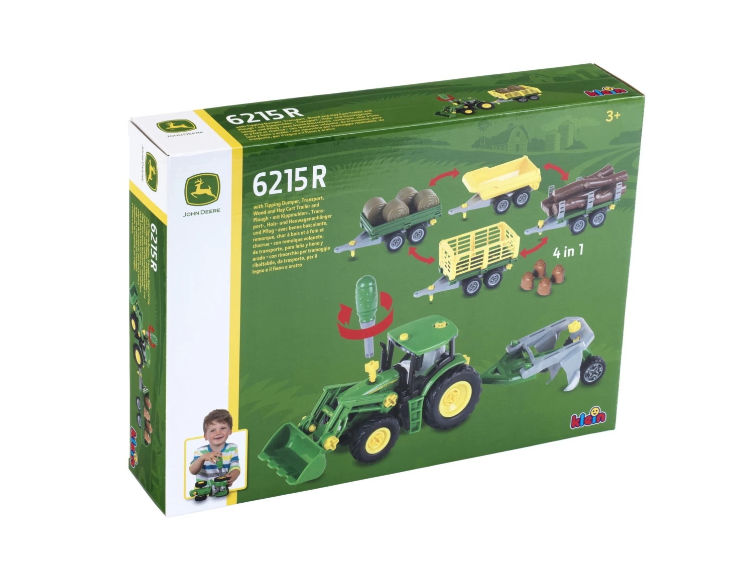 Theo Klein 3907 β John Deere Tractor Met Voorlader, Aanhanger (4 Modules) En Ploeg - Afbeelding 3