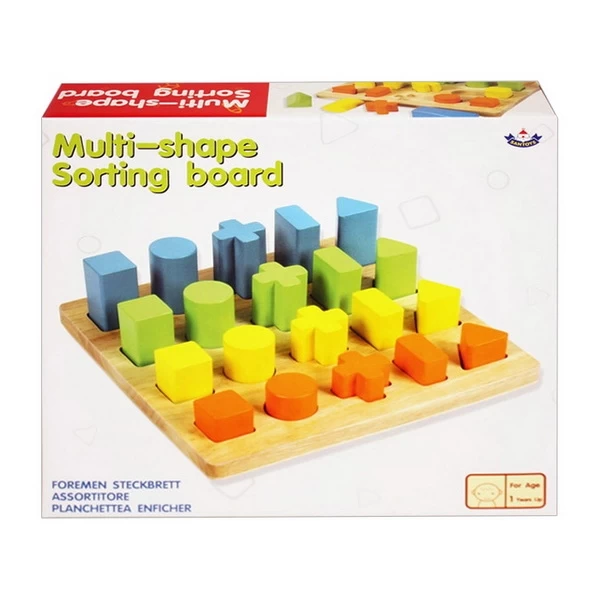 Vormen Kleuren En Maten Sorteerbord Groot Santoys Vormensorteerbord - Afbeelding 3