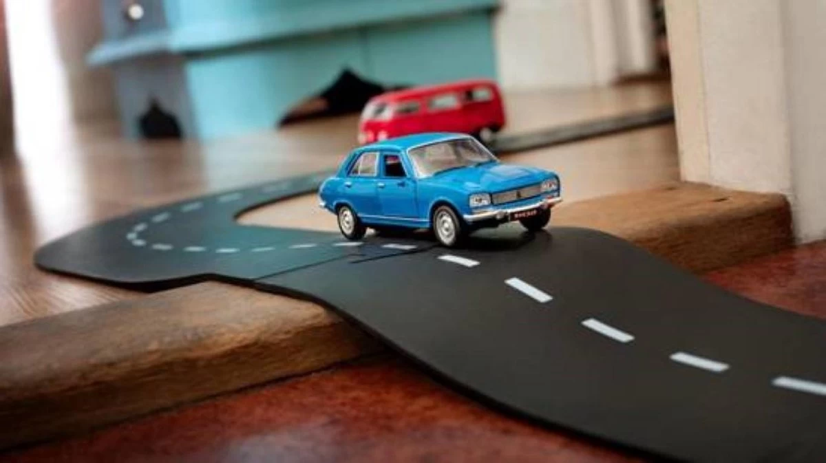 WayToPlay Straight Rubber Autobaanstukken 4pc - Afbeelding 4